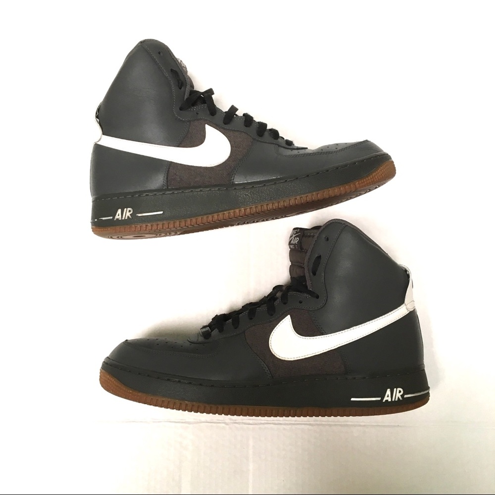 Nike Air Force One charcoal gray sneakers 13